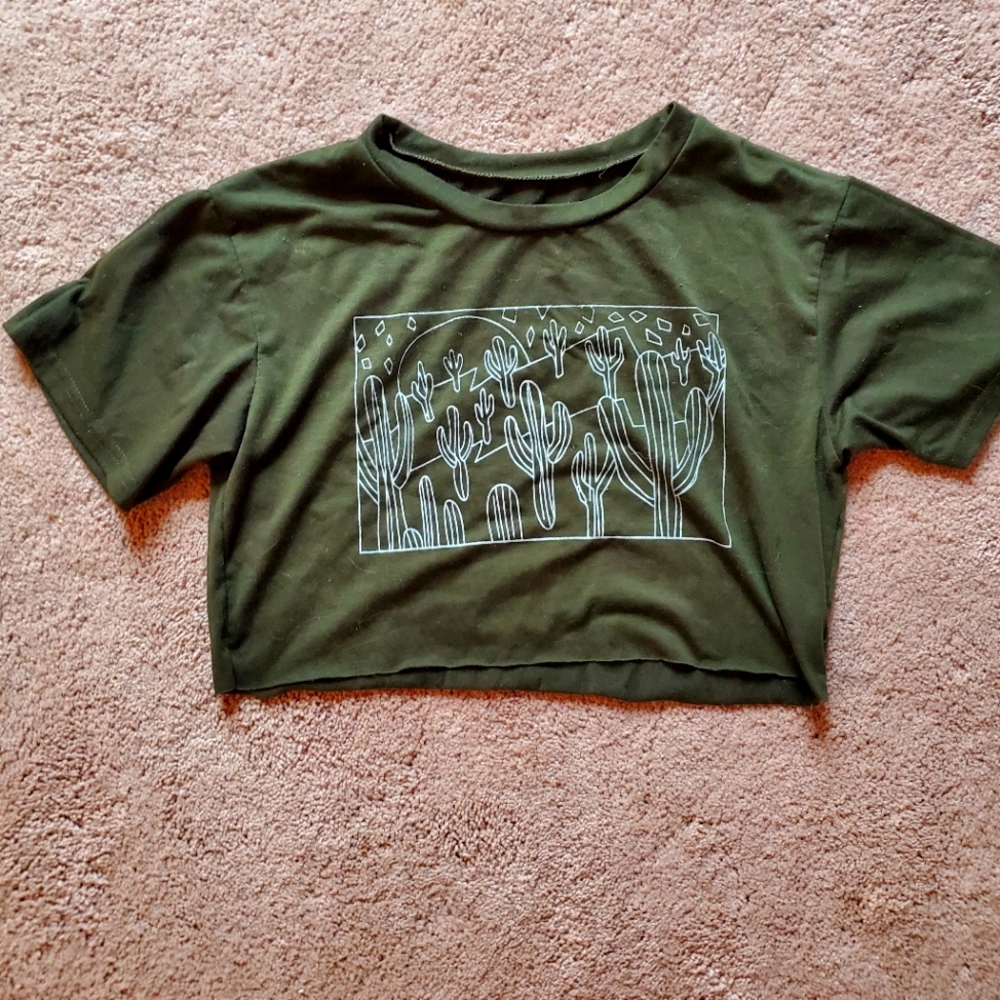 Cactus desert crop tee abstract art Artsy Minimalism